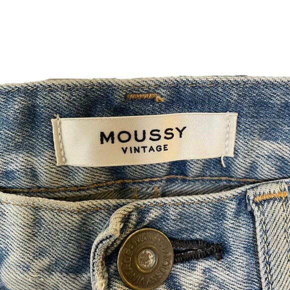 Moussy Vintage Vivian Skinny Jean Distressed In Light Wash Cropped Japan Size 25 - Picture 12 of 16